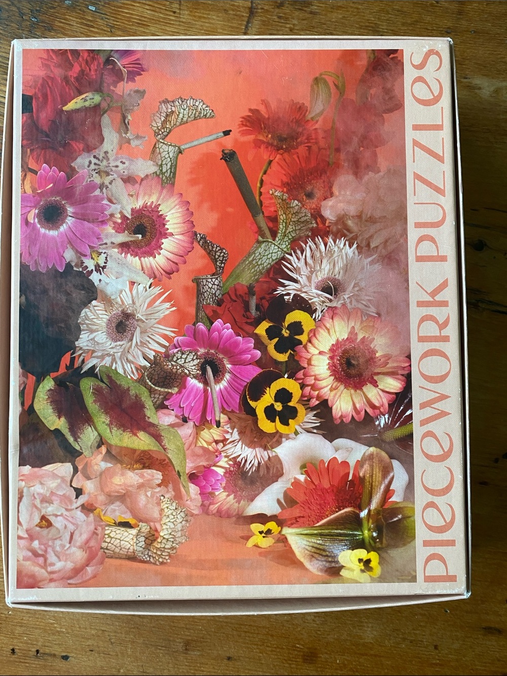 Piecework Puzzles Smoke & Petals Puzzle - Pink Floral 1000-Piece - Picture 2 of 2